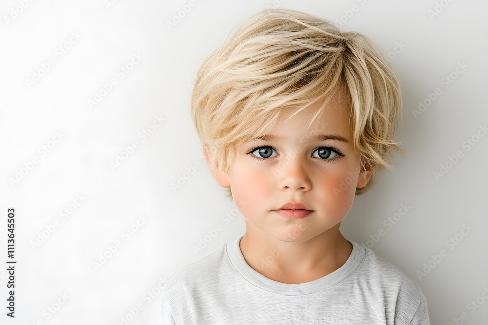 Cute boy kid portrait isolated on white Cute boy kid portrait isolated on white