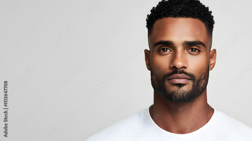 Obraz premium Handsome man studio portrait, isolated on white background