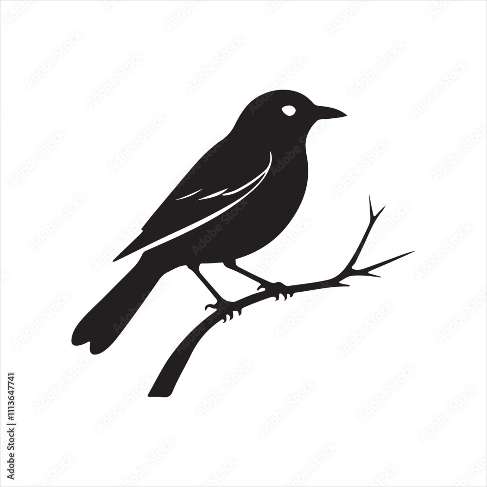 Obraz premium Bird silhouette vector icon design whit a white background.