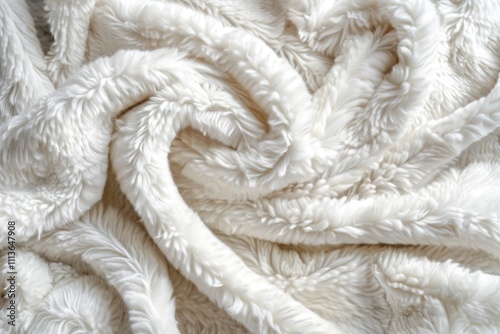 white plush fleece fabric texture background   background pattern of soft warm material