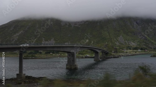 Mountains and bridge