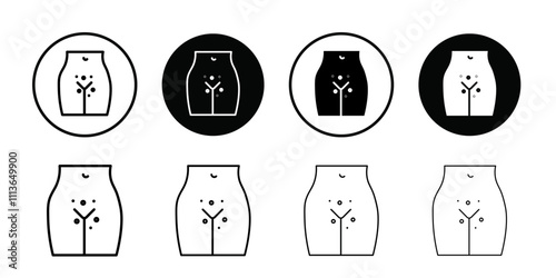 Genital rash icon Outline vector for web ui