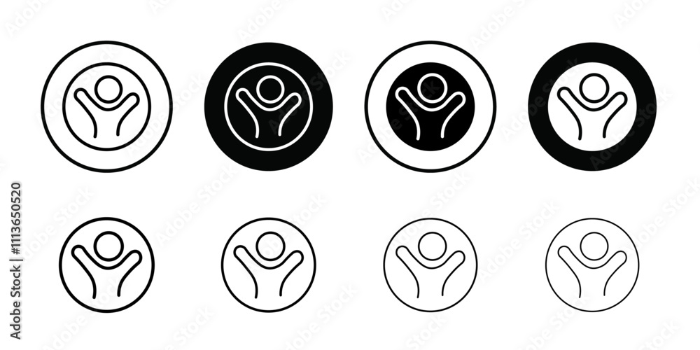 happy people icon Outline vector for web ui happy people icon Outline vector for web ui