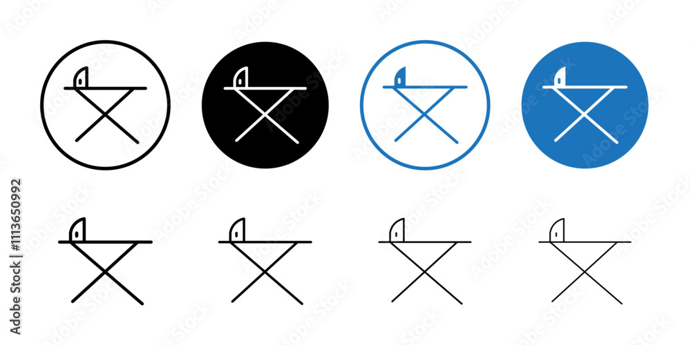 ironing table icon Outline vector for web ui ironing table icon Outline vector for web ui