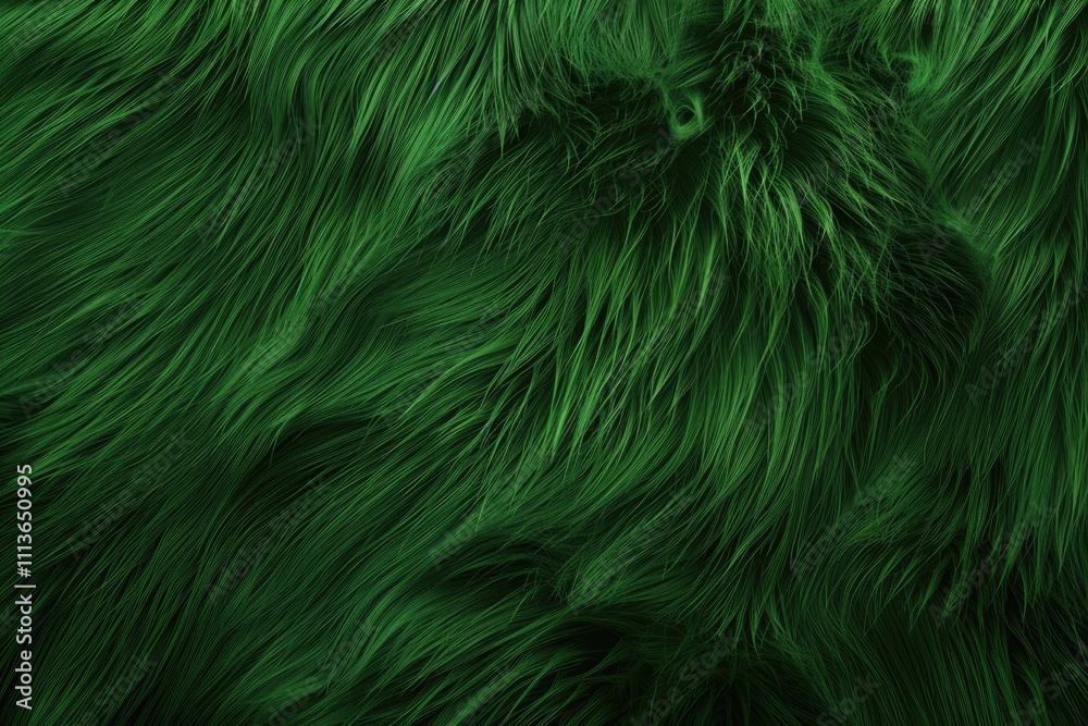 Green background with long fur texture with place for text. Green background with long fur texture with place for text.