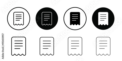 Invoice icon Outline vector for web ui