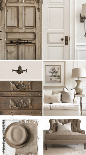 Home Interior Mood board Coronial Style photo