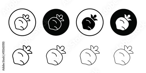 kohlrabi icon Outline vector for web ui