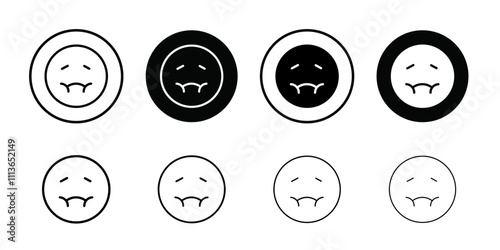 Nausea icon Outline vector for web ui