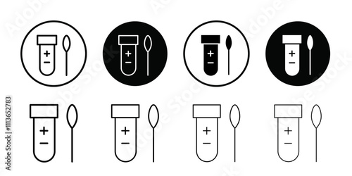 PCR test icon Outline vector for web ui
