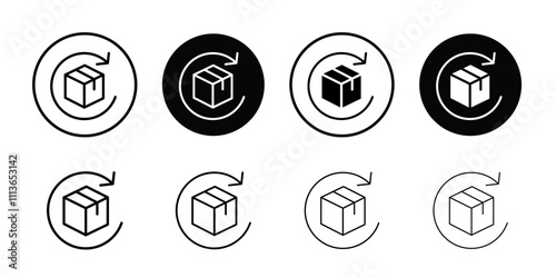 product return Box icon Outline vector for web ui