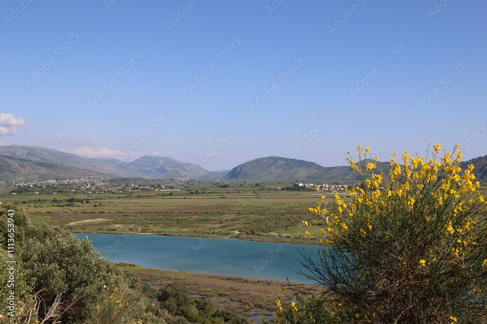 Obraz premium View of the landscape of the Butrint Canal - Albania