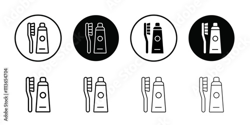 tooth brush icon Outline vector for web ui