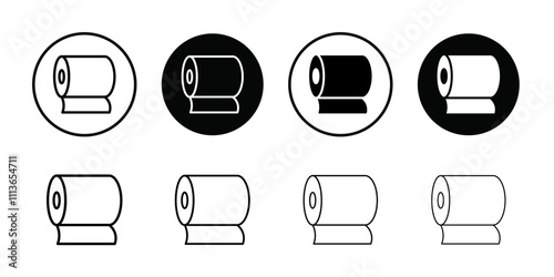 toilet tissue paper roll icon Outline vector for web ui