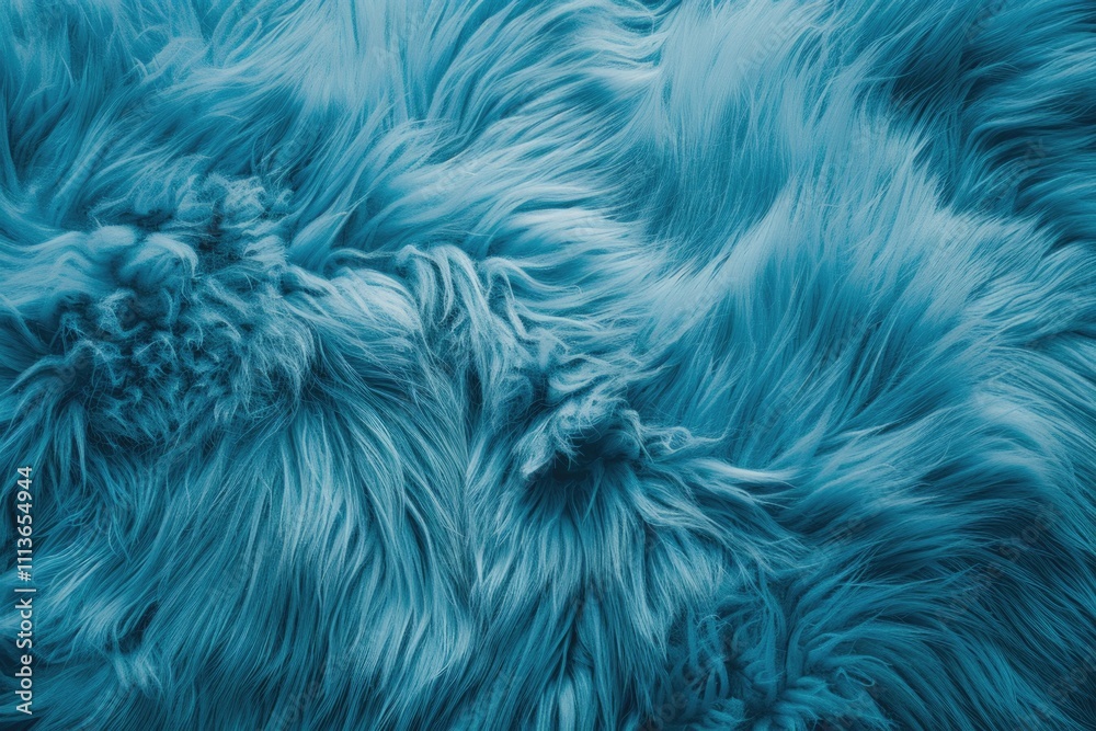 Turquoise blue sheepskin rug background. Wool texture. Close up sheep fur Turquoise blue sheepskin rug background. Wool texture. Close up sheep fur