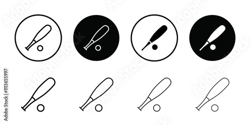 baseball sports icon Outline vector for web ui