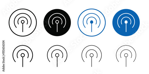 Broadcast Icon Outline vector for web ui