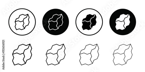Charcoal icon Outline vector for web ui