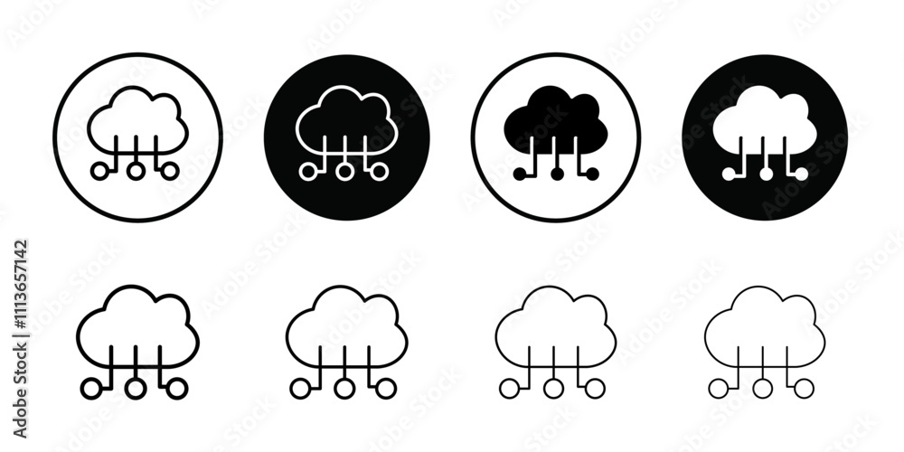 Cloud Marketing icon Outline vector for web ui Cloud Marketing icon Outline vector for web ui