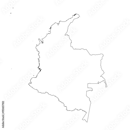 Colombia blank outline map
