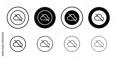 cloud sync disable icon Outline vector for web ui