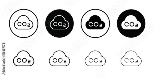 co2 gas carbon dioxide icon Outline vector for web ui