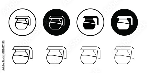 coffee pot icon Outline vector for web ui