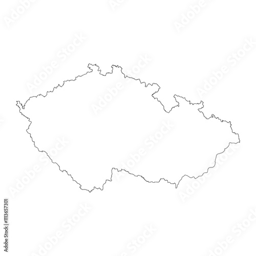 Czech Republic blank outline map