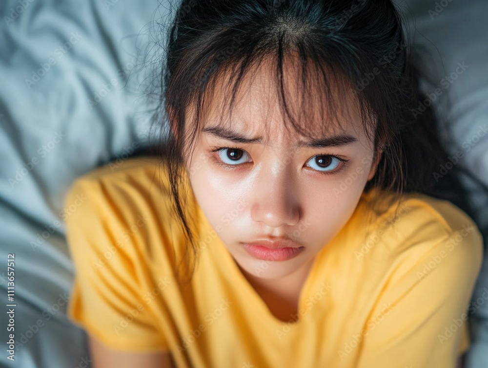 Contemplative Expression of Asian Woman Contemplative Expression of Asian Woman