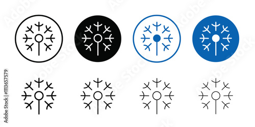 dandelion icon Outline vector for web ui