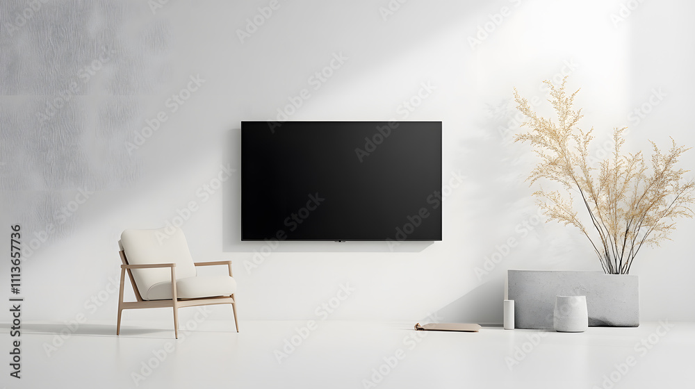 Fototapeta premium LCD tv isolated on white background, mock up