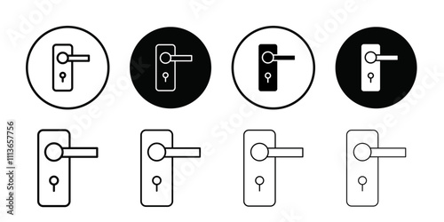 Door knob icon Outline vector for web ui