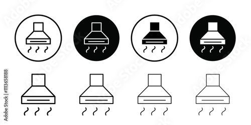 Extractor Hood icon Outline vector for web ui