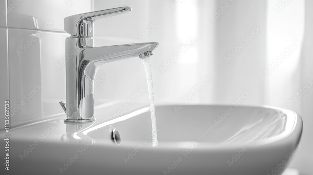 Contemporary Bathroom with Chrome Fixtures Contemporary Bathroom with Chrome Fixtures