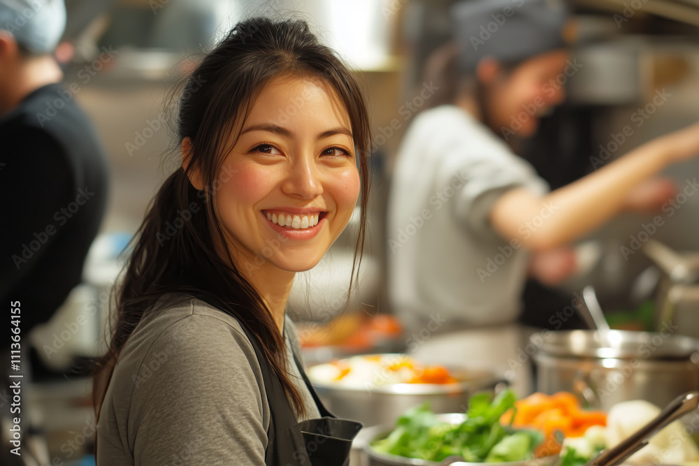 Couples enjoy laughter and culinary creativity in a cooking class together Couples enjoy laughter and culinary creativity in a cooking class together