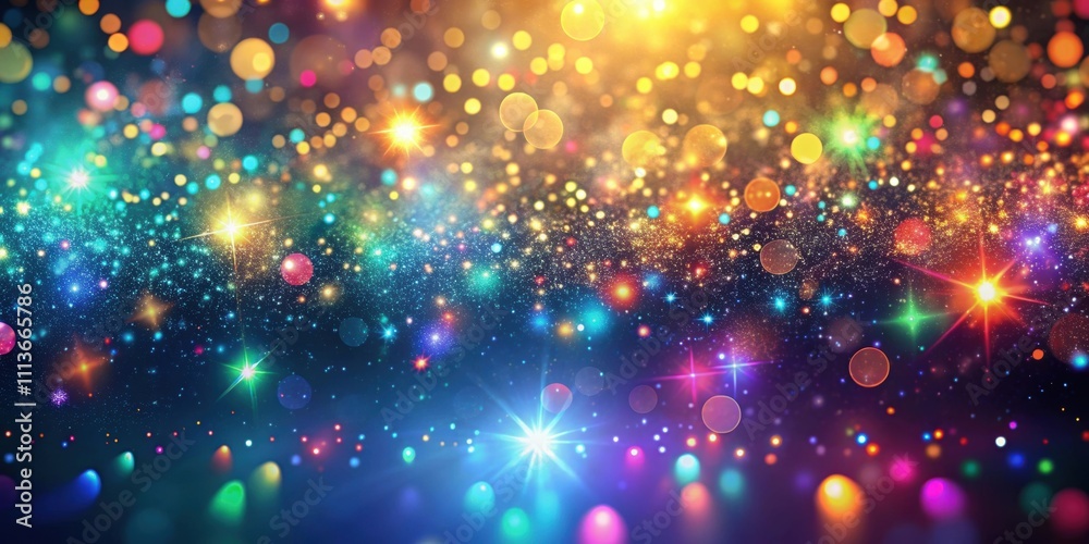 Holiday background with colored glowing particles, beautiful wallpaper, holiday, background, colored, glowing