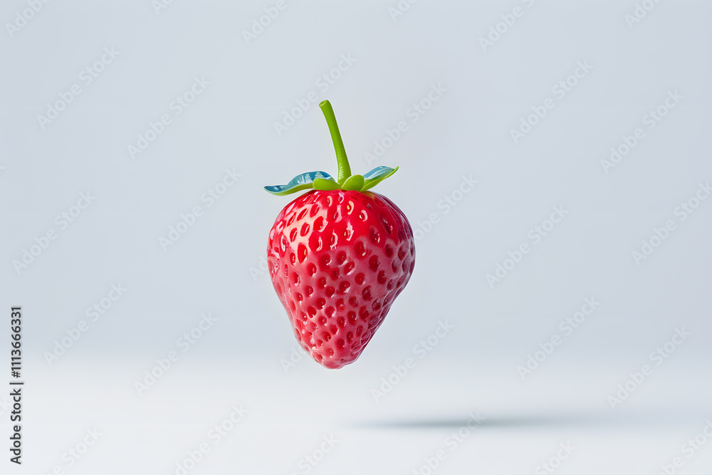 Red juicy strawberry studio shot isolated on white background.
Red juicy strawberry studio shot isolated on white background.