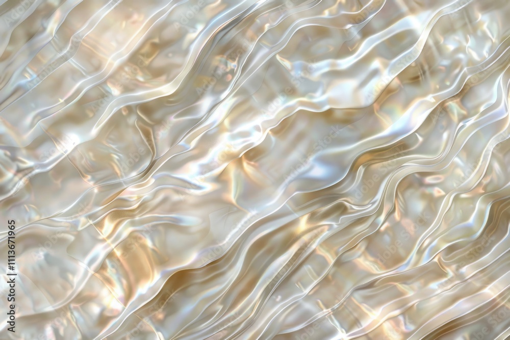 Shining mother of pearl texture with a wave patterns
