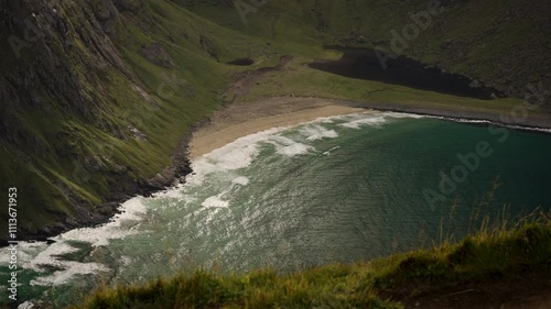 Slow motion beach waves