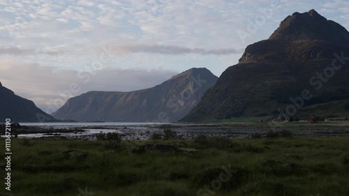 Slow motion mountains and beach