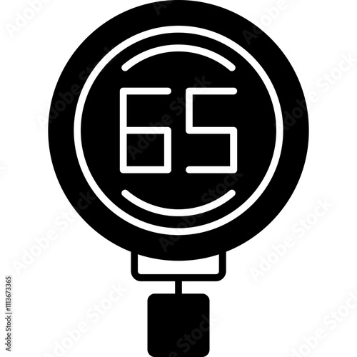 Speed Limit 65 Icon