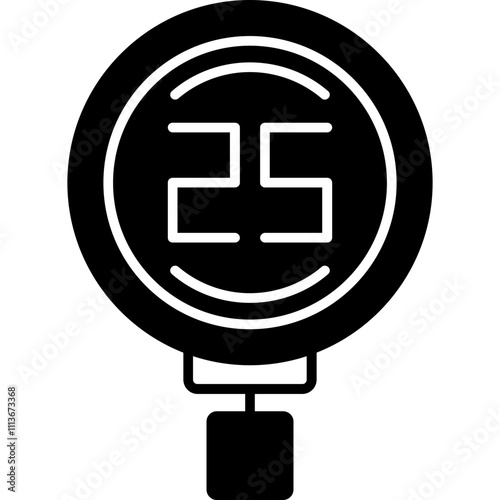 Speed Limit 25 Icon