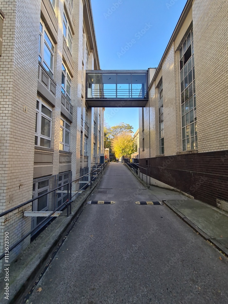 Sicht auf ein Industriegebiet in Berlin Neukölln