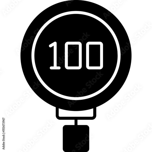 Speed Limit 100 Icon