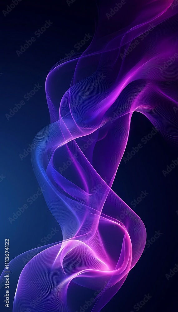 Elegant Dark Purple Abstract Fluid Lines and Waves Elegant Dark Purple Abstract Fluid Lines and Waves