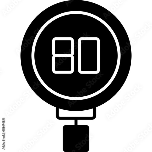 Speed Limit 80 Icon