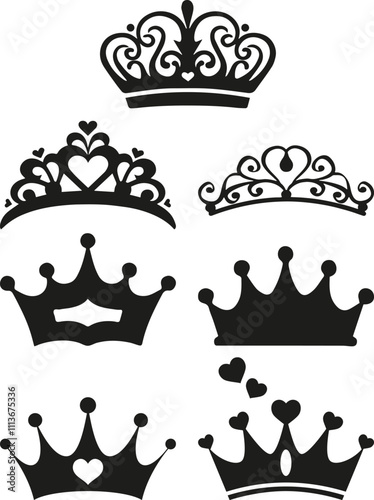 Princess Crown digital designs for printing or cutting