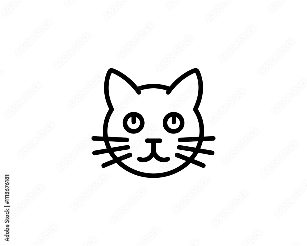 Minimalist Cat line art logo design icon vector illustration. Animal logotype concept. Cat Outline logo.
Minimalist Cat line art logo design icon vector illustration. Animal logotype concept. Cat Outline logo.