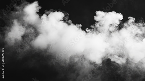 Abstract Smoke Cloud on Black Background