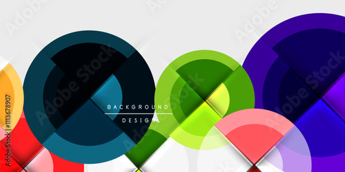 Target circle geometric abstract shapes. Vector Illustration For Wallpaper, Banner, Background, Card, Book Illustration, landing page